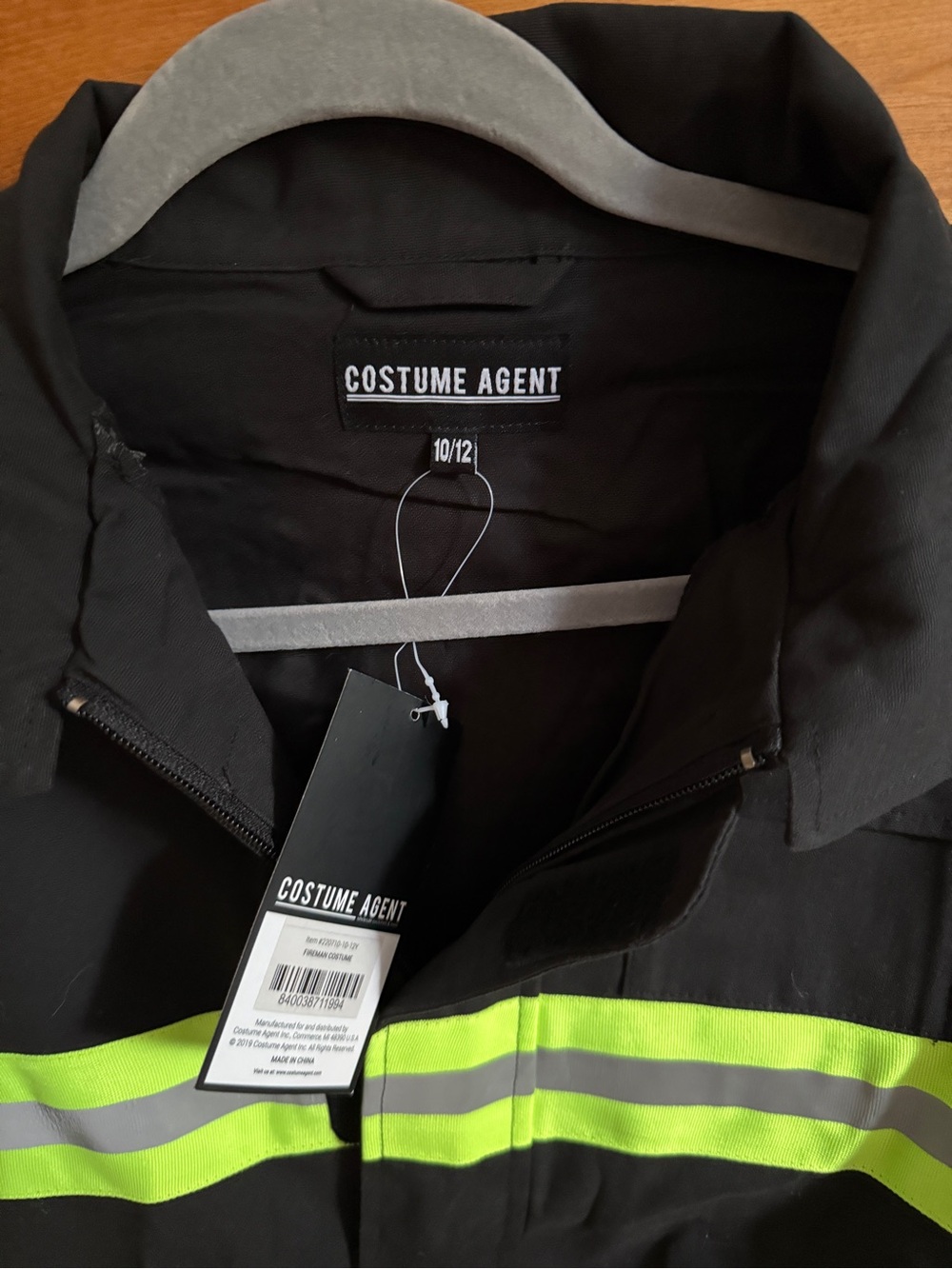 *NEW* Halloween Costume Kids Firefighter Costume Black Jacket & pants with Neon - Picture 2 of 7